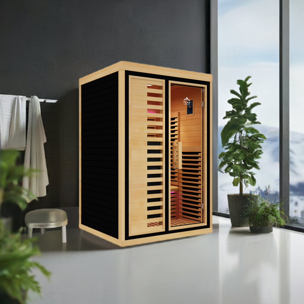 Everest 2-Person Full Spectrum Infrared Sauna with Full-Body Medical-Grade Red Light Therapy & Smart WiFi App Control