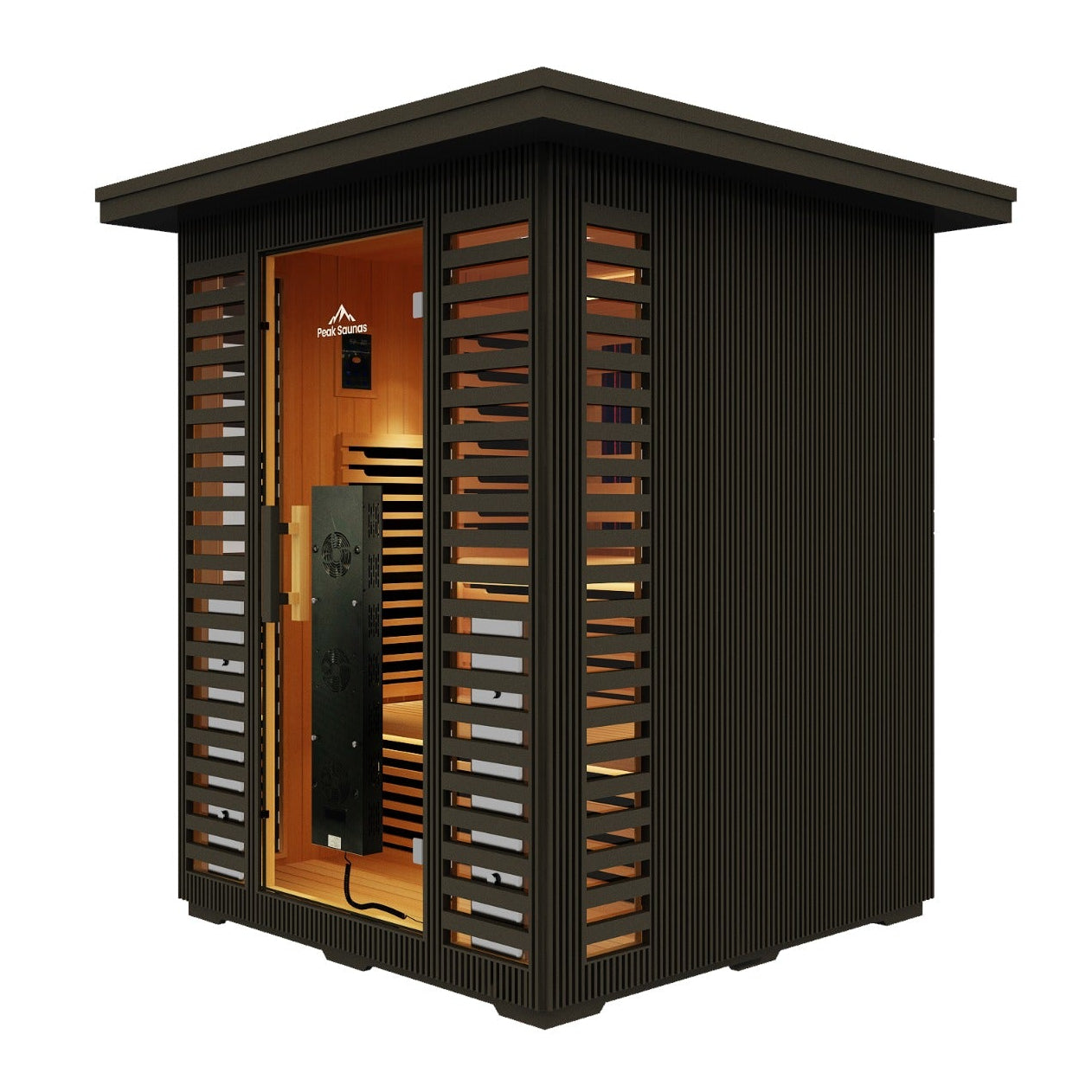 Kilimanjaro 5-Person Outdoor Full Spectrum Infrared Sauna with Full-Body Medical-Grade Red Light Therapy and Smart WiFi App Control