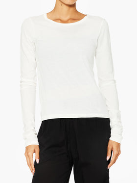 Eterne Fitted Crewneck Long Sleeve T-Shirt