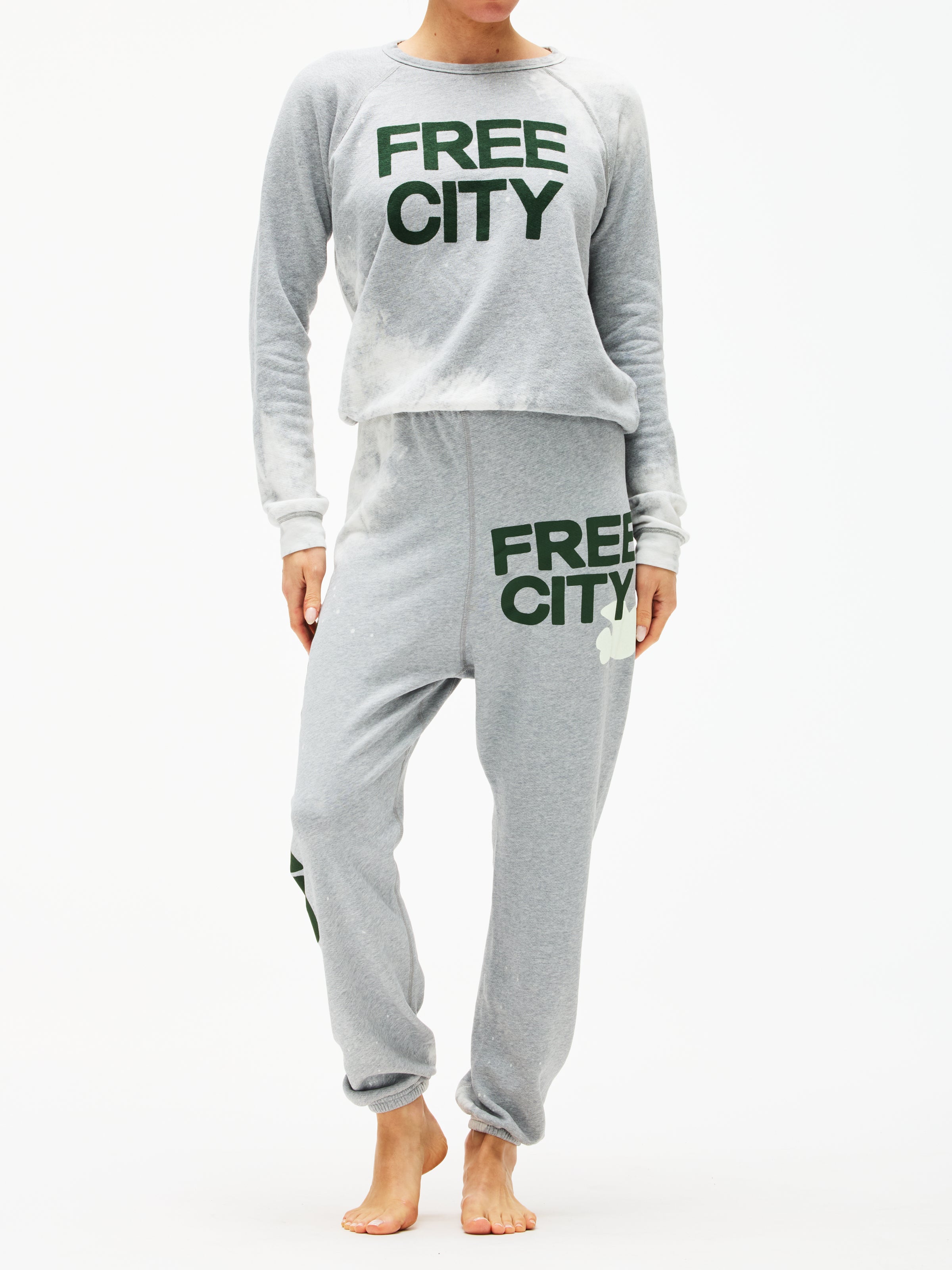 Freecity Heatheryumm Bleachout Raglan
