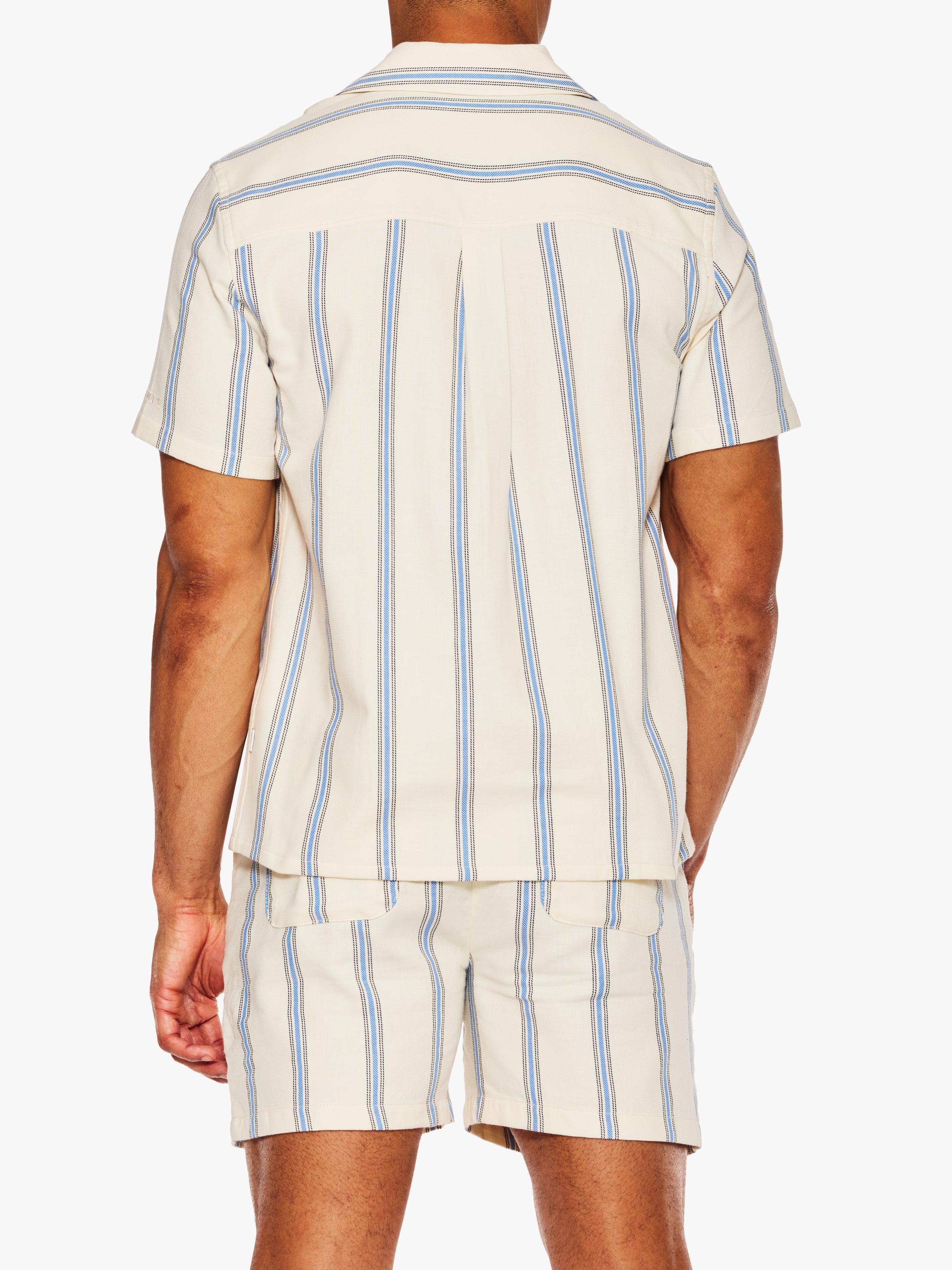 Les Deux Lawson Stripe Short Sleeve Shirt