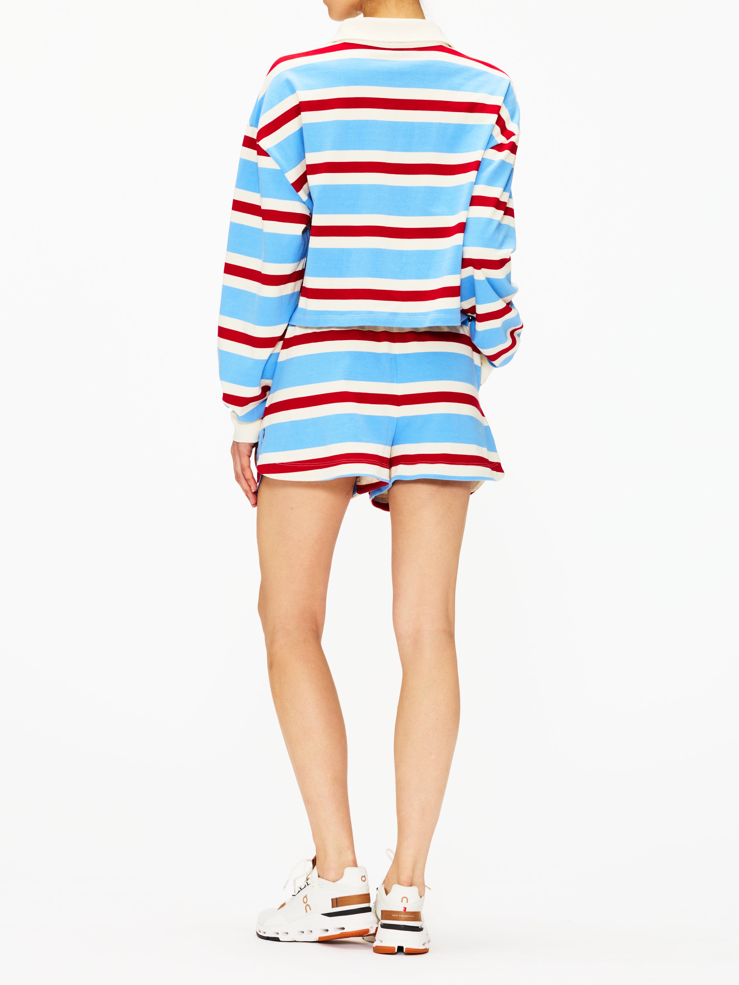 Year of Ours Striped Cotton Jersey Shorts