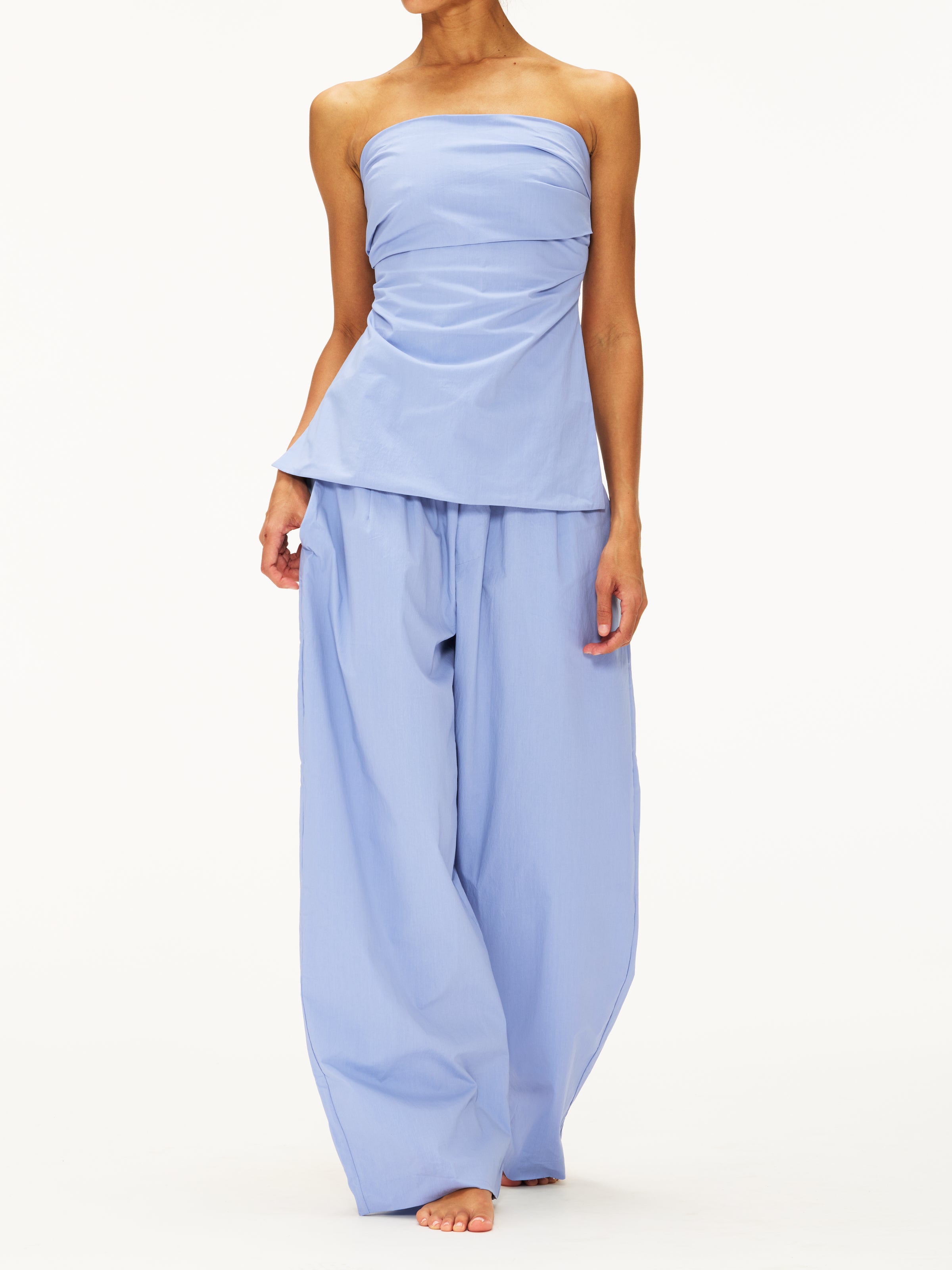 St. Agni Strapless Tie Back Top