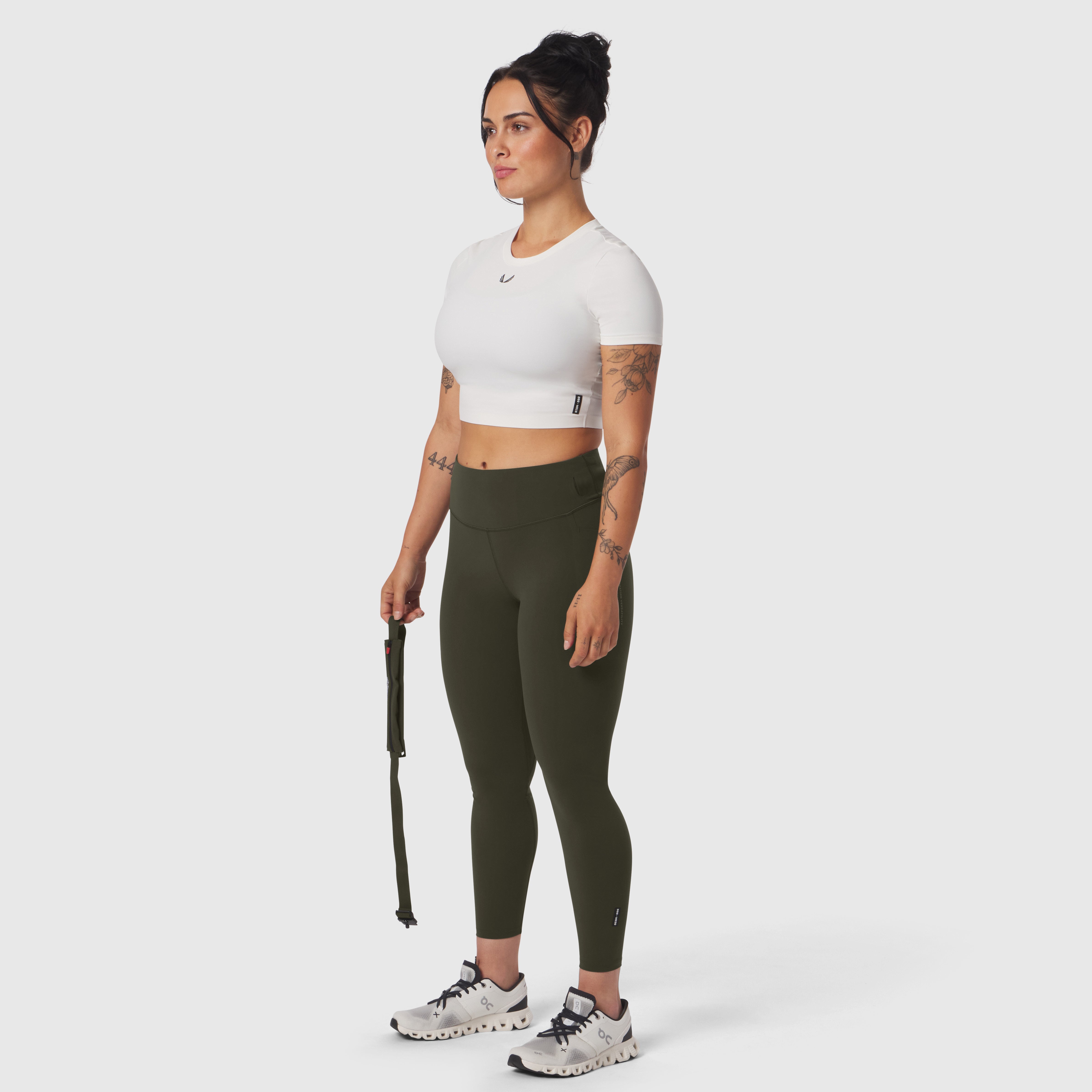 W030. LYCRA® 3-in-1 Legging - Olive