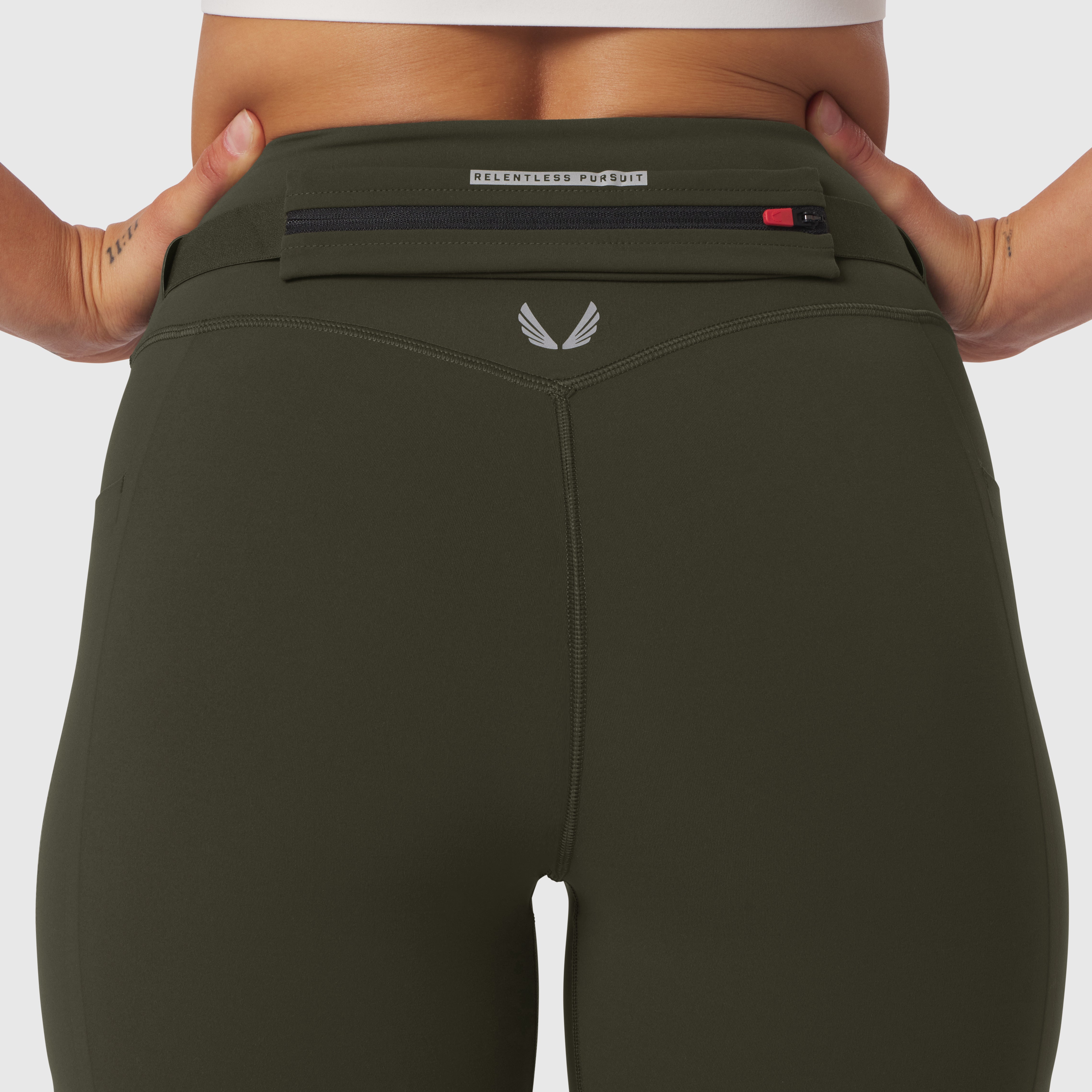 W030. LYCRA® 3-in-1 Legging - Olive