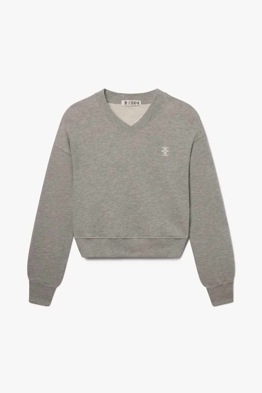 Eterne Cropped V-Neck Sweatshirt