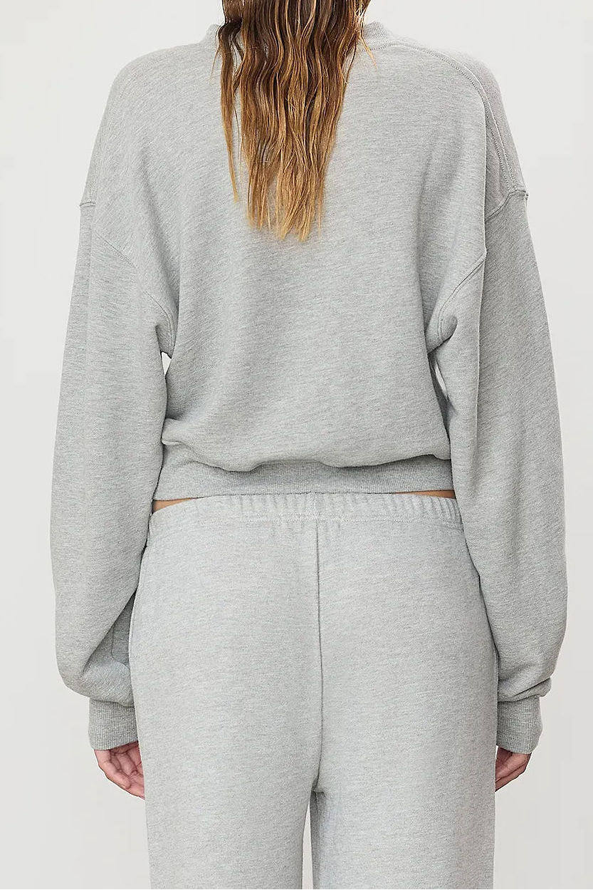 Eterne Cropped V-Neck Sweatshirt