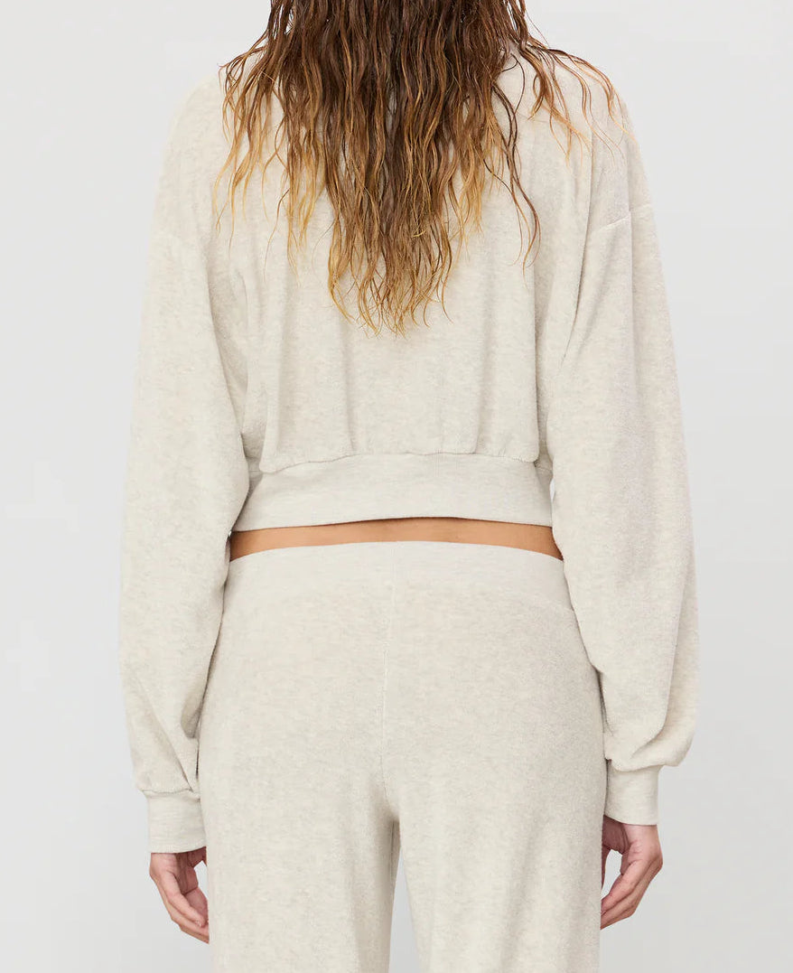Eterne Cropped V-Neck Sweatshirt