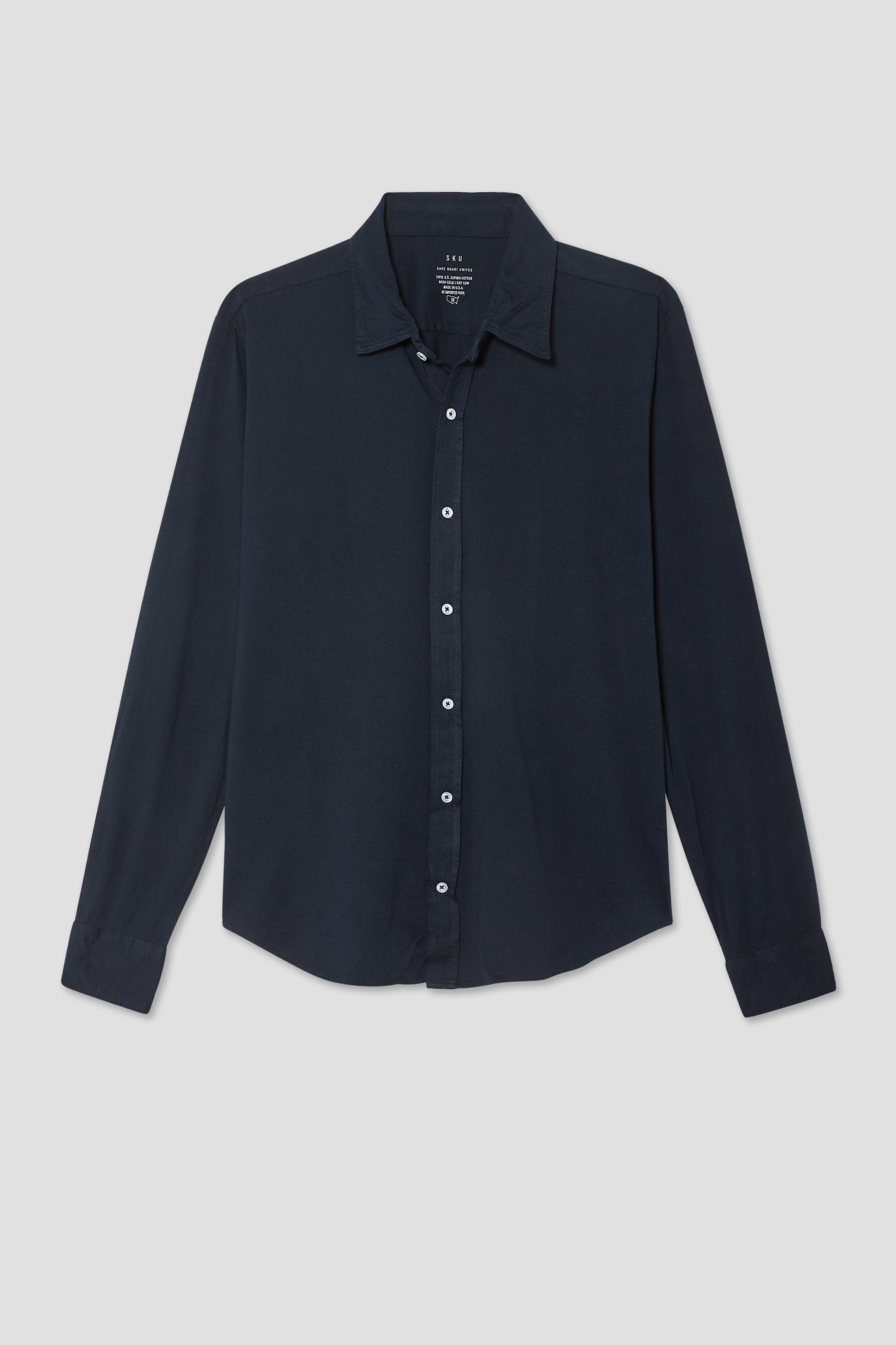 Save Khaki Long Sleeve Supima Jersey Easy Shirt
