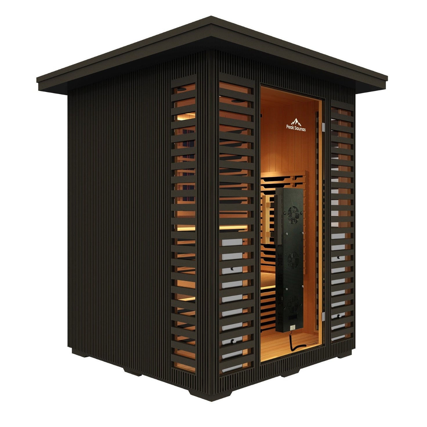 Kilimanjaro 5-Person Outdoor Full Spectrum Infrared Sauna with Full-Body Medical-Grade Red Light Therapy and Smart WiFi App Control