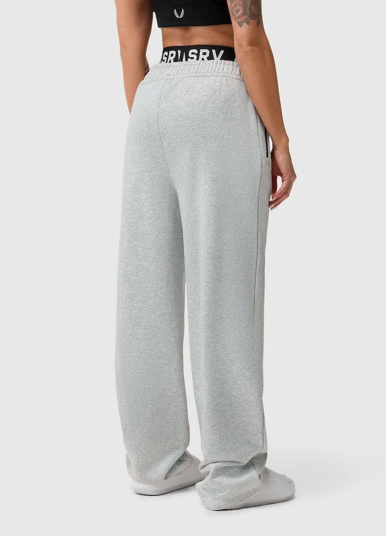 W034. Sorona® Terry Straight Leg Sweats - Heather Grey